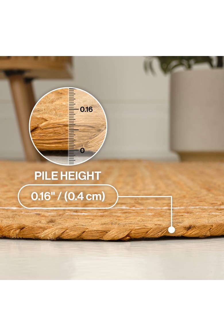 Seaside Cottage Scallop Edge Jute Area Rug, Alternate, color, Natural/White