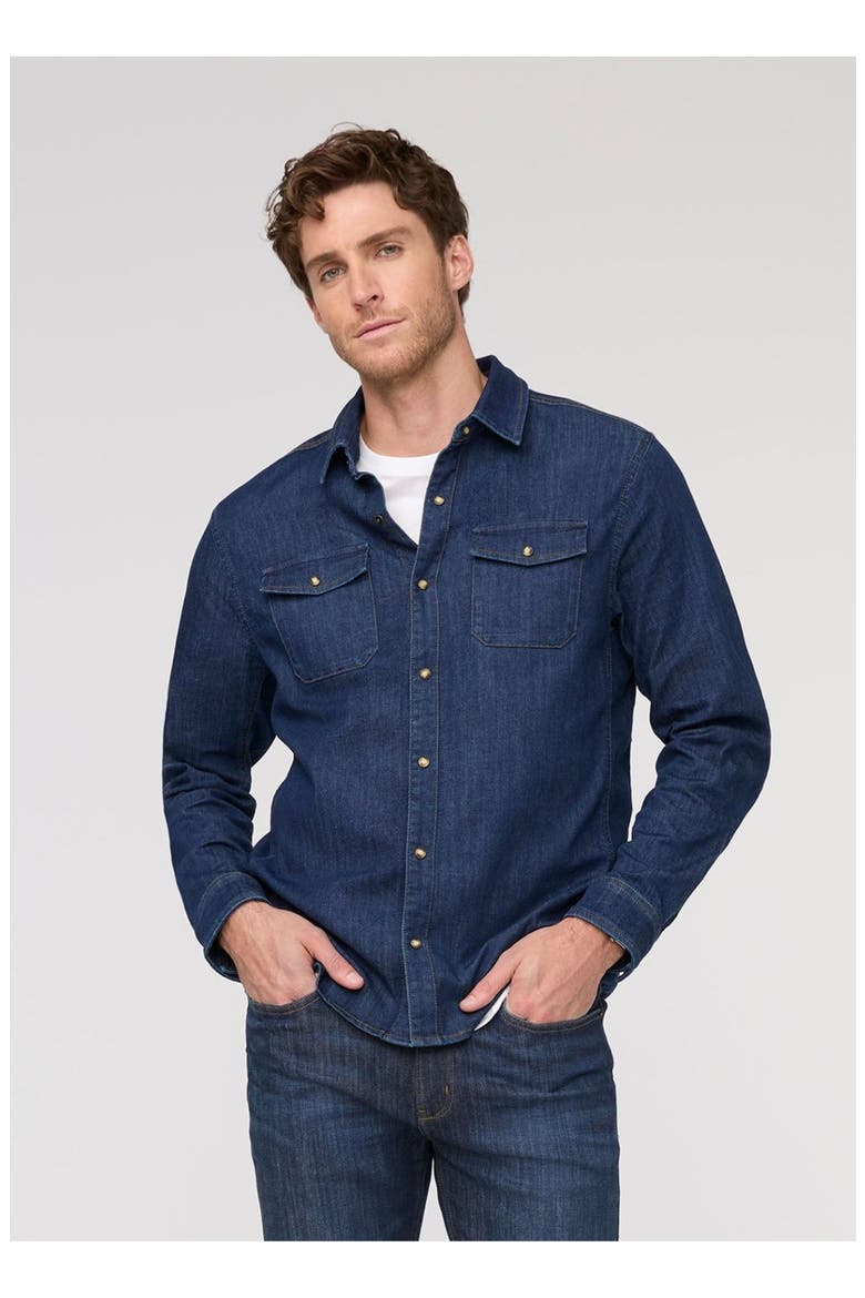 Performance Denim Lite Two-Pocket Shirt, Main, color, Dark-Stone