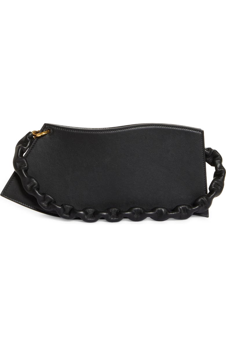 Jacquemus La Vague Leather Shoulder Bag, Alternate, color,