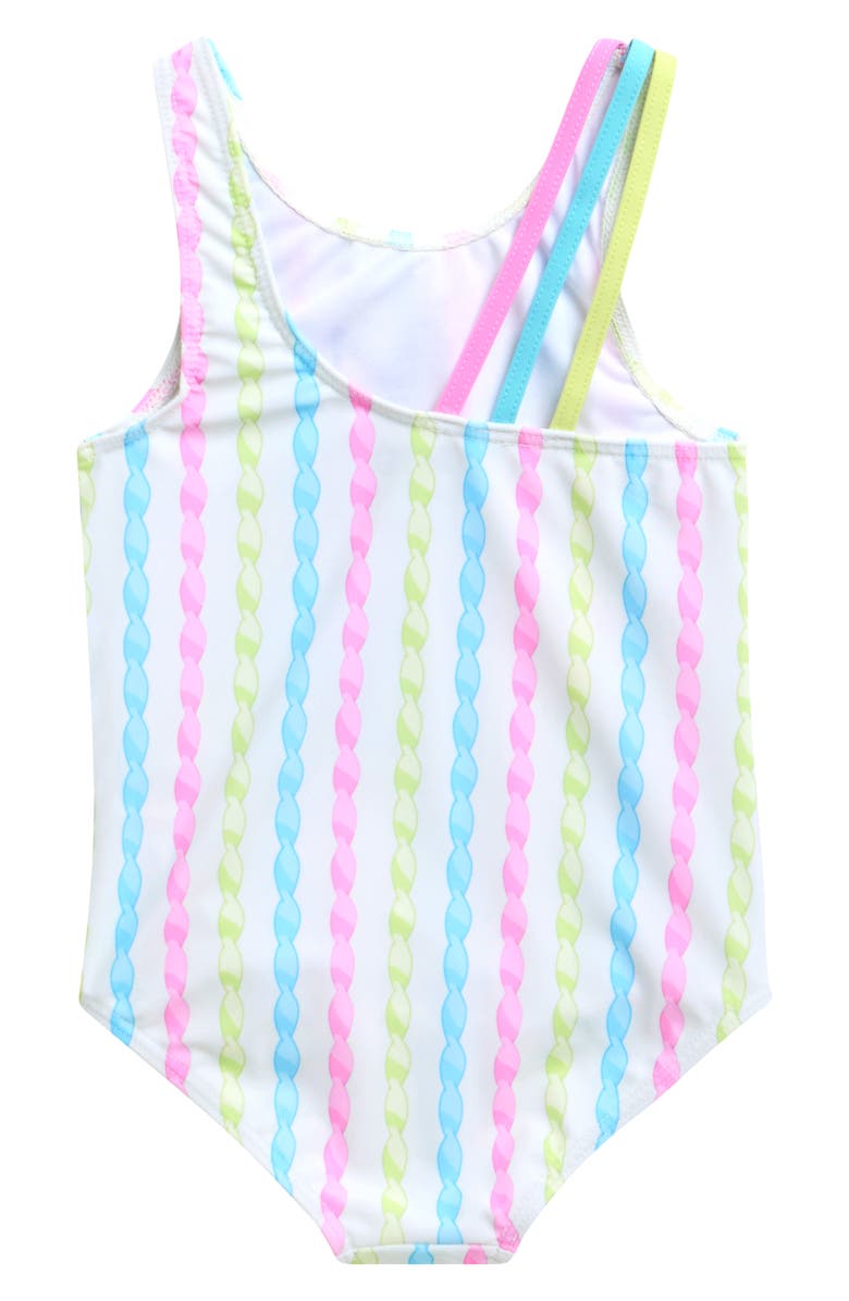 DREAMWAVE Kids' Bluey One-Piece Swimsuit, Alternate, color, White Multi