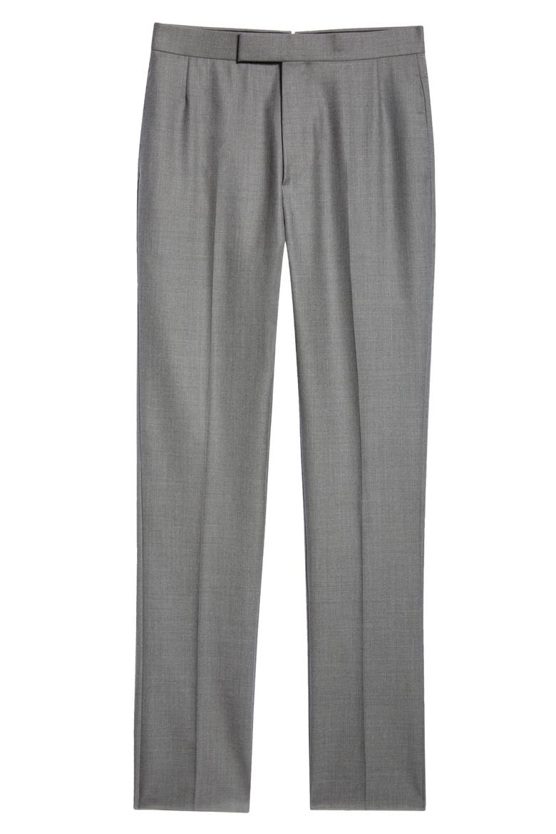 Classic Super 120s Wool Backstrap Pants, Alternate, color, MEDIUM GREY