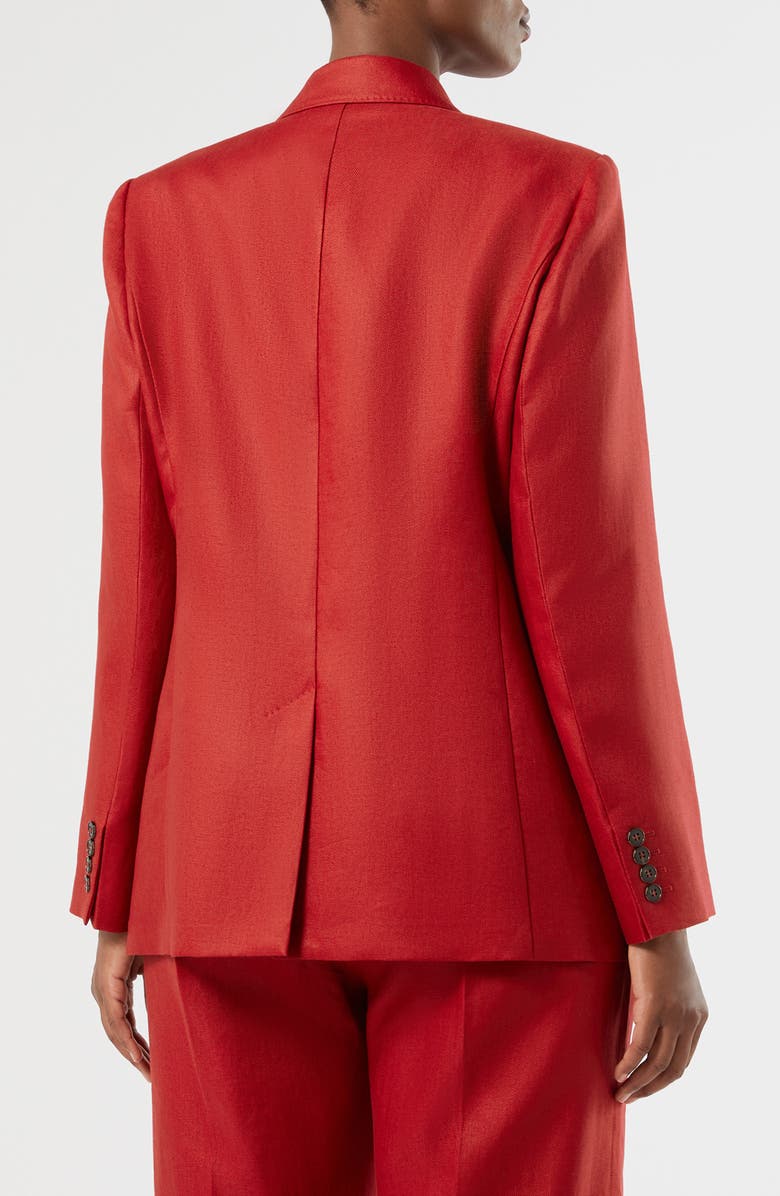 Marina Rinaldi Double Breasted Linen Twill Blazer, Alternate, color,