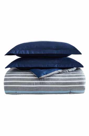 Nautica Heathered Block Stripe Comforter Set