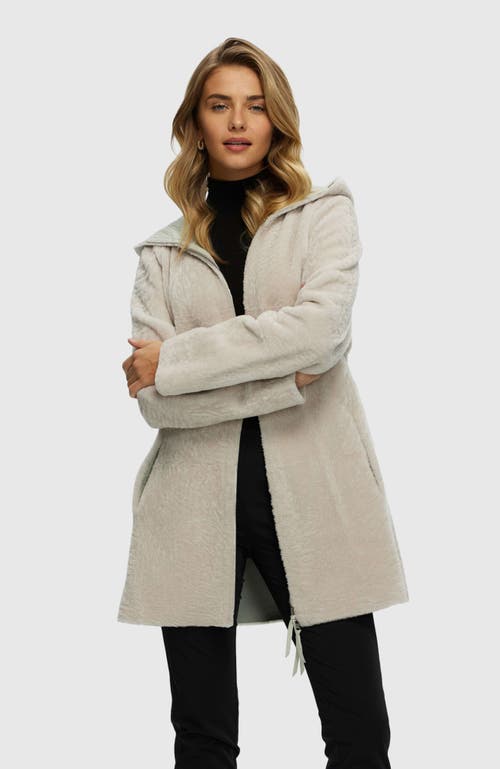 Gorski Reversible Textured Shearling Lamb Parka In Gray