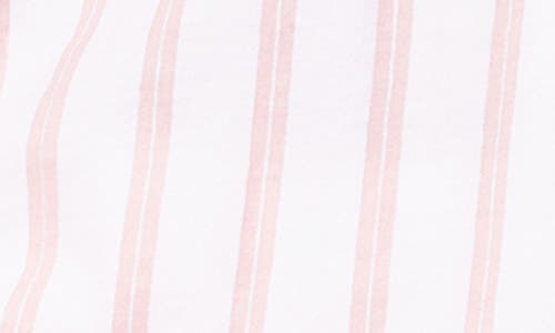 Petite Plume Ticking Stripe Cotton Short Pajamas In Pink