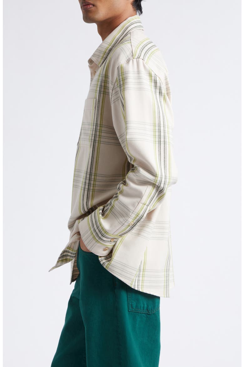 Cashlite Plaid Wool & Cashmere Overshirt, Alternate, color, SNAP PEA PLAID