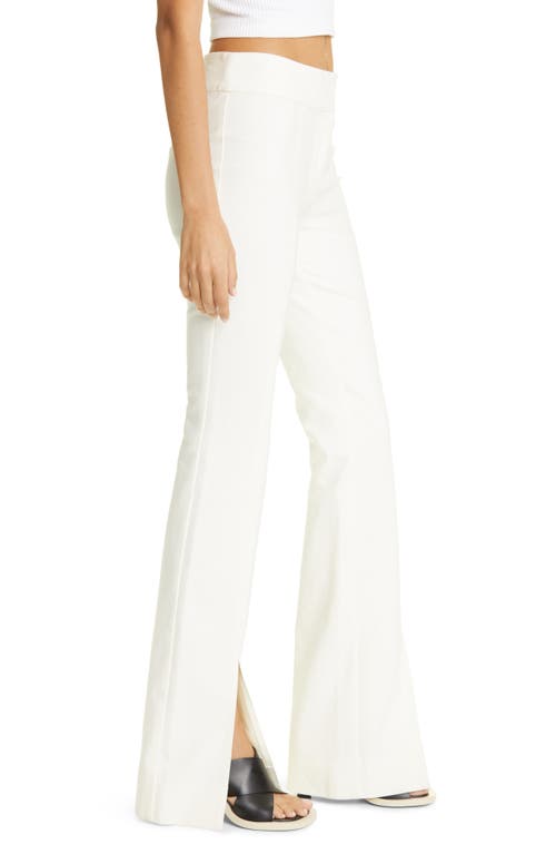Derek Lam 10 Crosby Maeve Flared Split Hem Trousers In Soft White