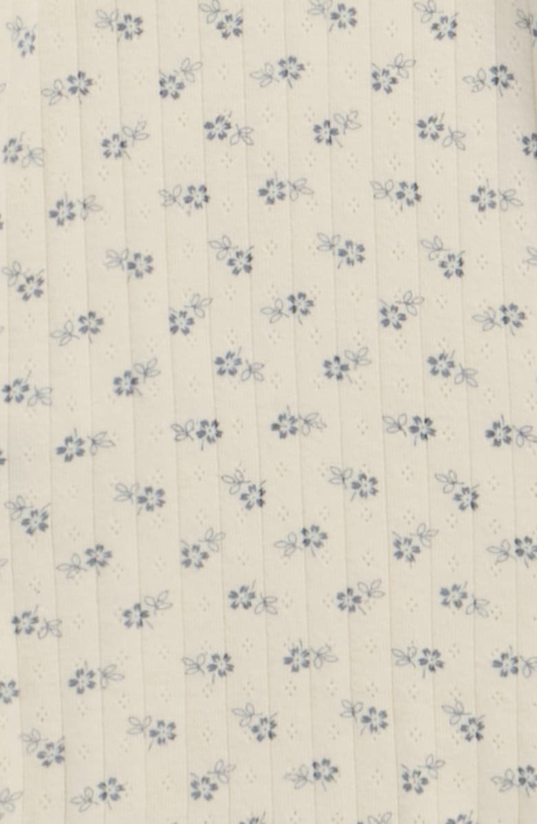 Rylee + Cru Ruffle Cotton Pointelle Bodysuit, Alternate, color, Natural