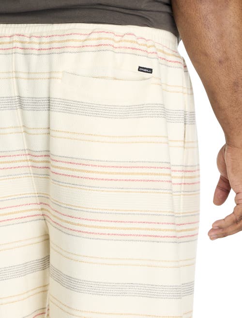 O'neill Big & Tall Bavaro Striped Shorts In White