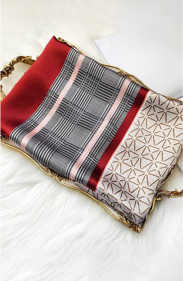 SILKSILKY Long Silk Scarf, Main, color, Khaki