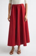 STAUD Milano Stretch Cotton Skirt