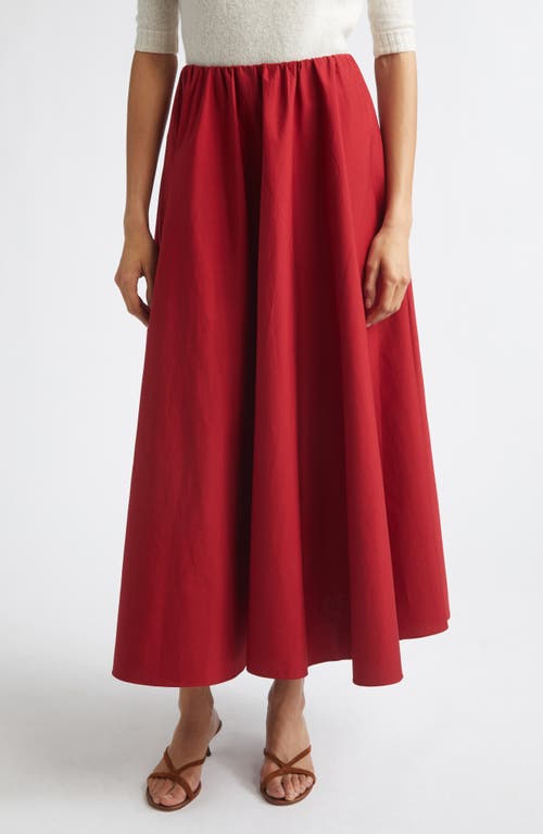 STAUD Milano Stretch Cotton Skirt in Rouge at Nordstrom, Size Small