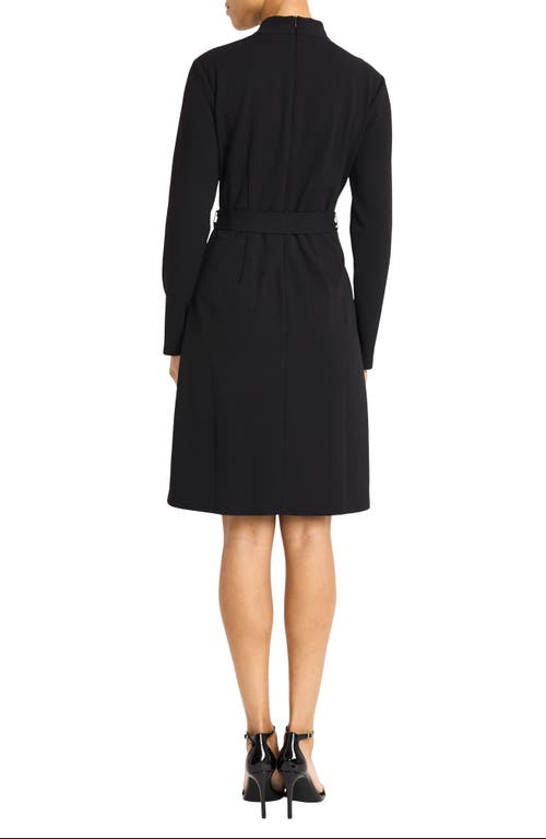 MAGGY LONDON MAGGY LONDON LONG SLEEVE TURTLENECK CONTRAST DRESS