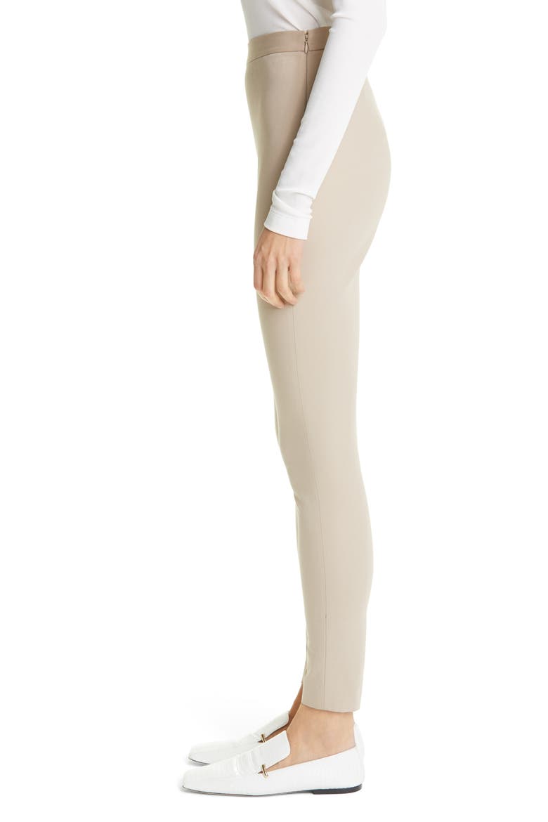 Ankle Zip Stretch Gabardine Pants, Alternate, color, BEIGE