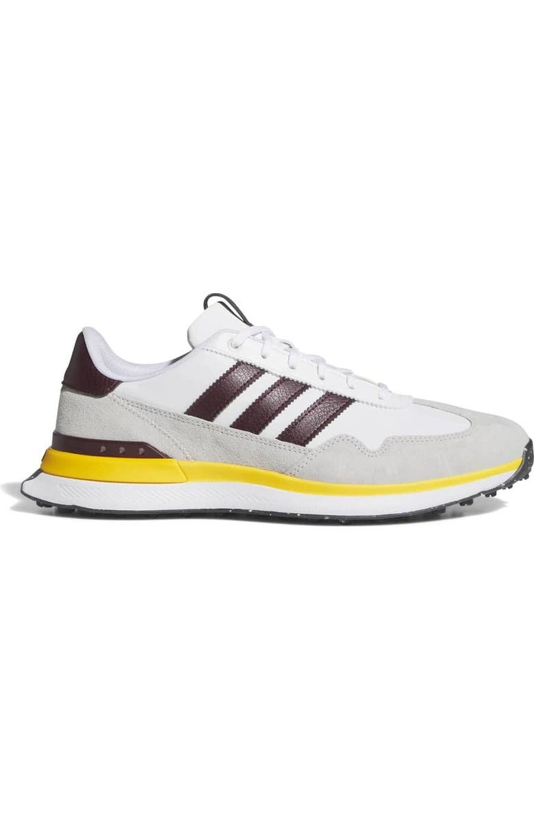 adidas Men's adidas Arizona State Sun Devils Textile Spikeless Golf Shoes, Main, color, White