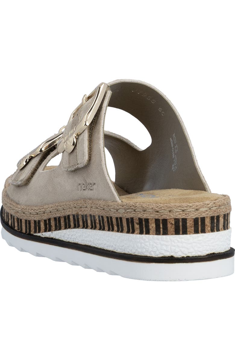 Rieker Regina 55 Slide Sandal, Alternate, color, Iceberg/ Beige