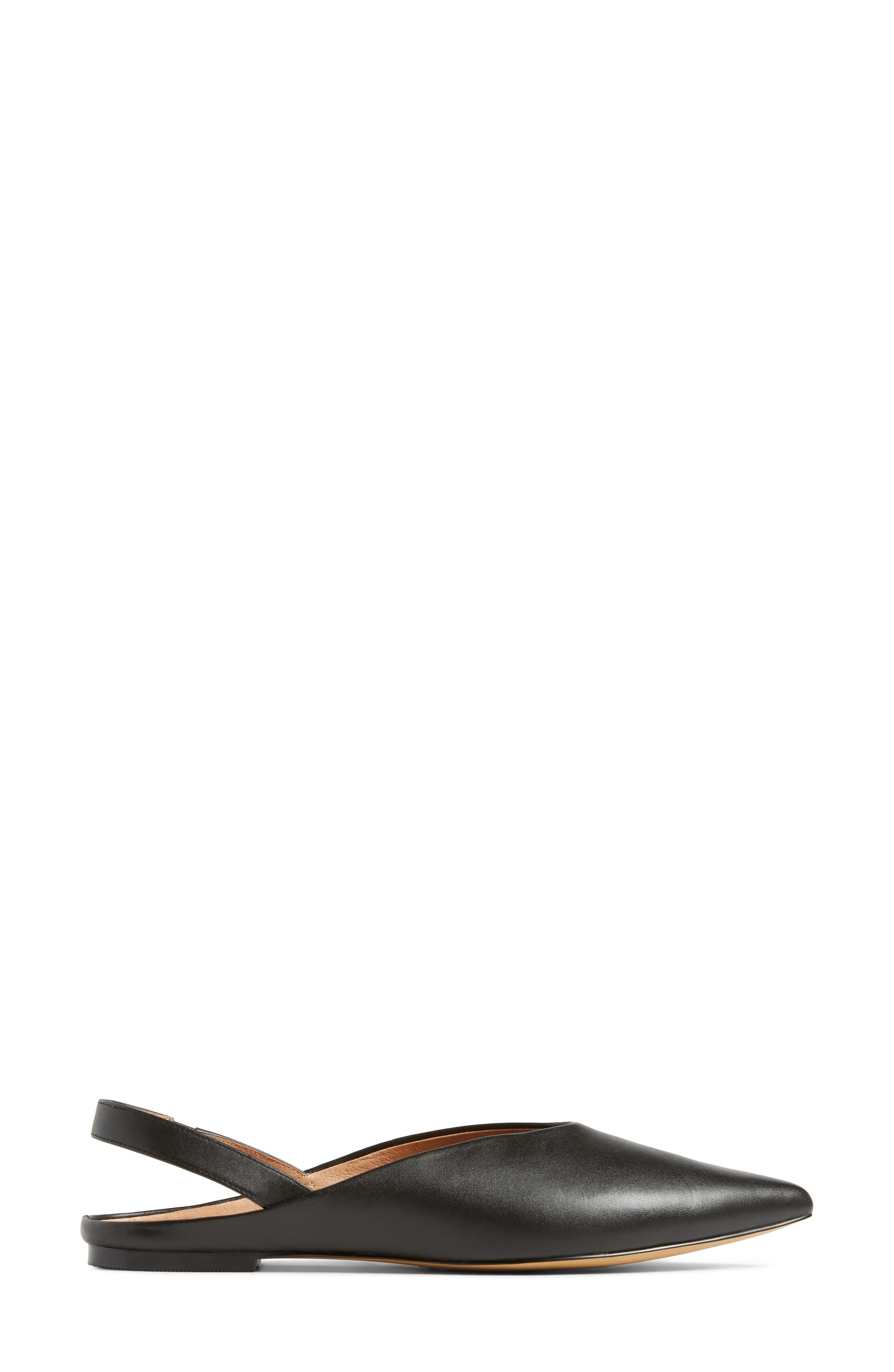 Sadie Slingback Flat, Alternate, color, BLACK LEATHER