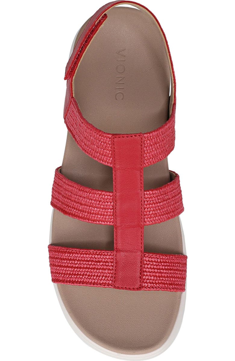 Vionic Sabrina Fisherman Platform Sandal, Alternate, color, Varsity Red Leather