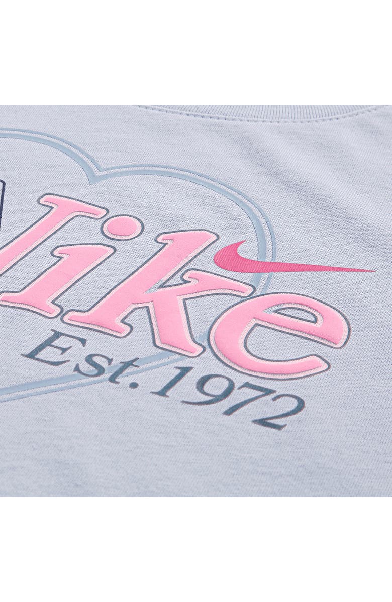 Nike Kids' Varsity Prep Heart Cotton Blend Graphic T-Shirt, Alternate, color, Bad-Ghost