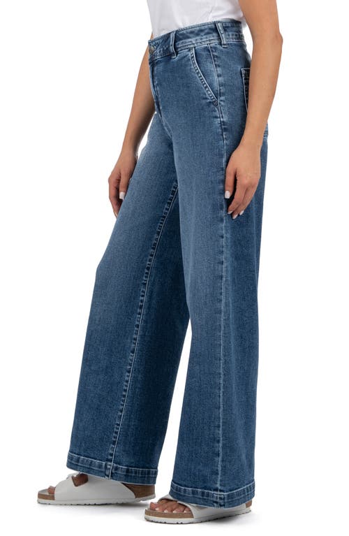 Kut From The Kloth Slash High Waist Wide Leg Jeans In Dignity
