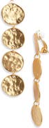 Karine Sultan Hammered Coin Drop Earrings