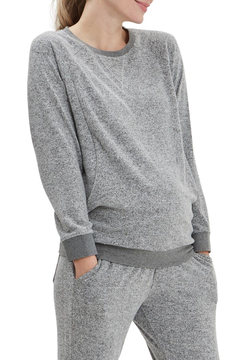 Heart On My Sleeve Nursing Sweatshirt, Alternate, color, GREY