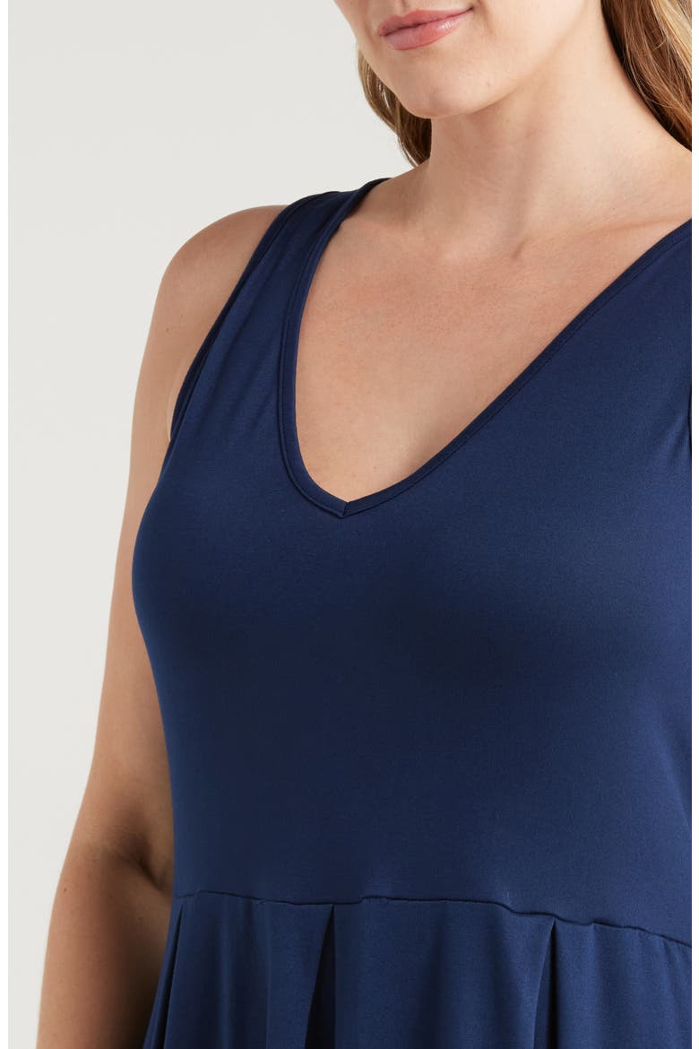 Sleeveless Jersey Dress, Alternate, color, NAVY