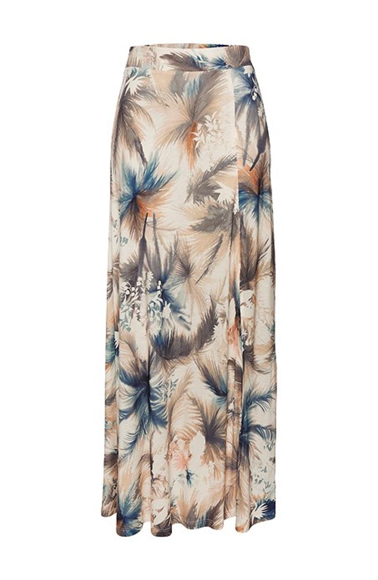 LASCANA Women's Side Slit Maxi Skirt, Alternate, color, Blue Sand