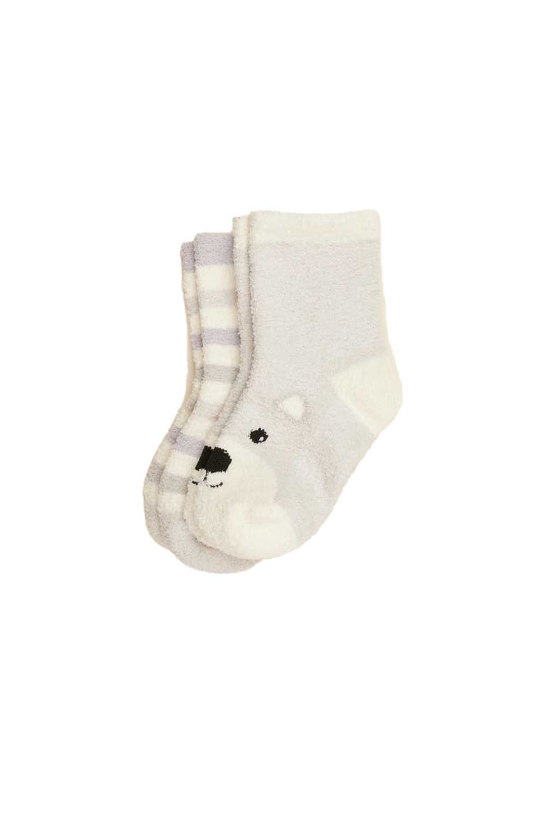 Marshmallow Bear Crew Sock Set, Main, color, Multi Color