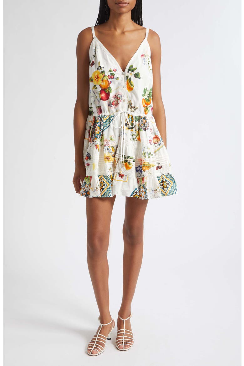 Magic of the Mercado Print Cotton & Silk Sundress, Main, color, MAGIC OF THE MERCADO