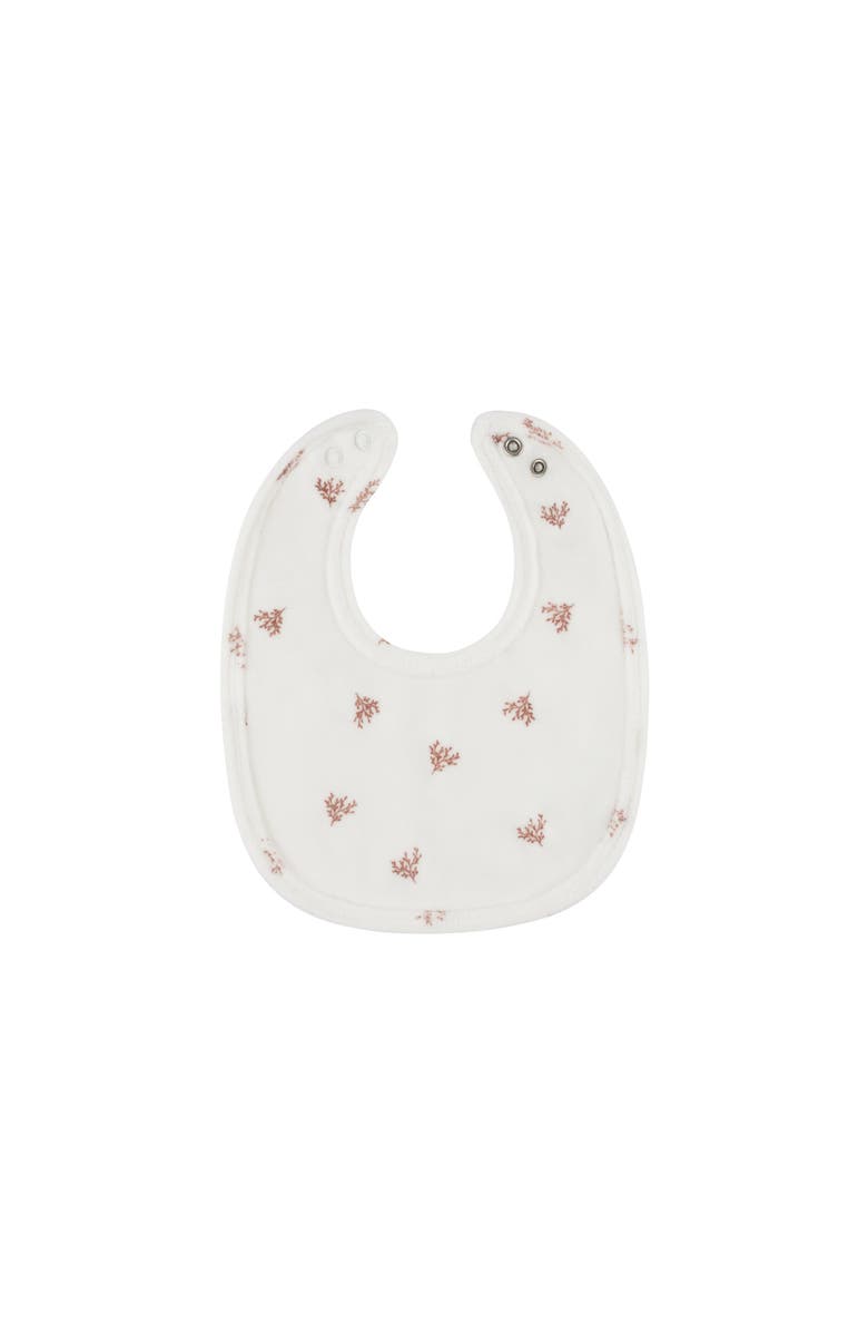 Ely's & Co. Velour Leaf Pattern Collection - Bib, Main, color, Ivory/Girl