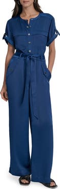 DKNY Twill Utility Jumpsuit