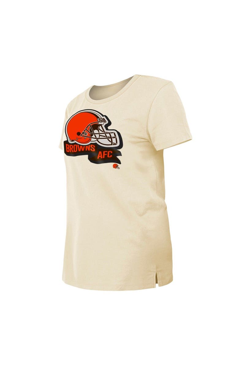 New Era Women's New Era Cream Cleveland Browns Chrome Sideline T-Shirt, Alternate, color, Cream