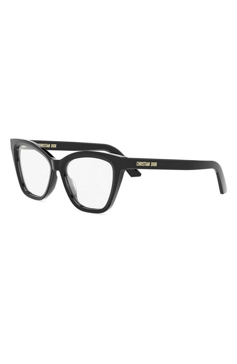 DIOR Midnight B1I 54mm Butterfly Optical Glasses, Alternate, color, Shiny Black