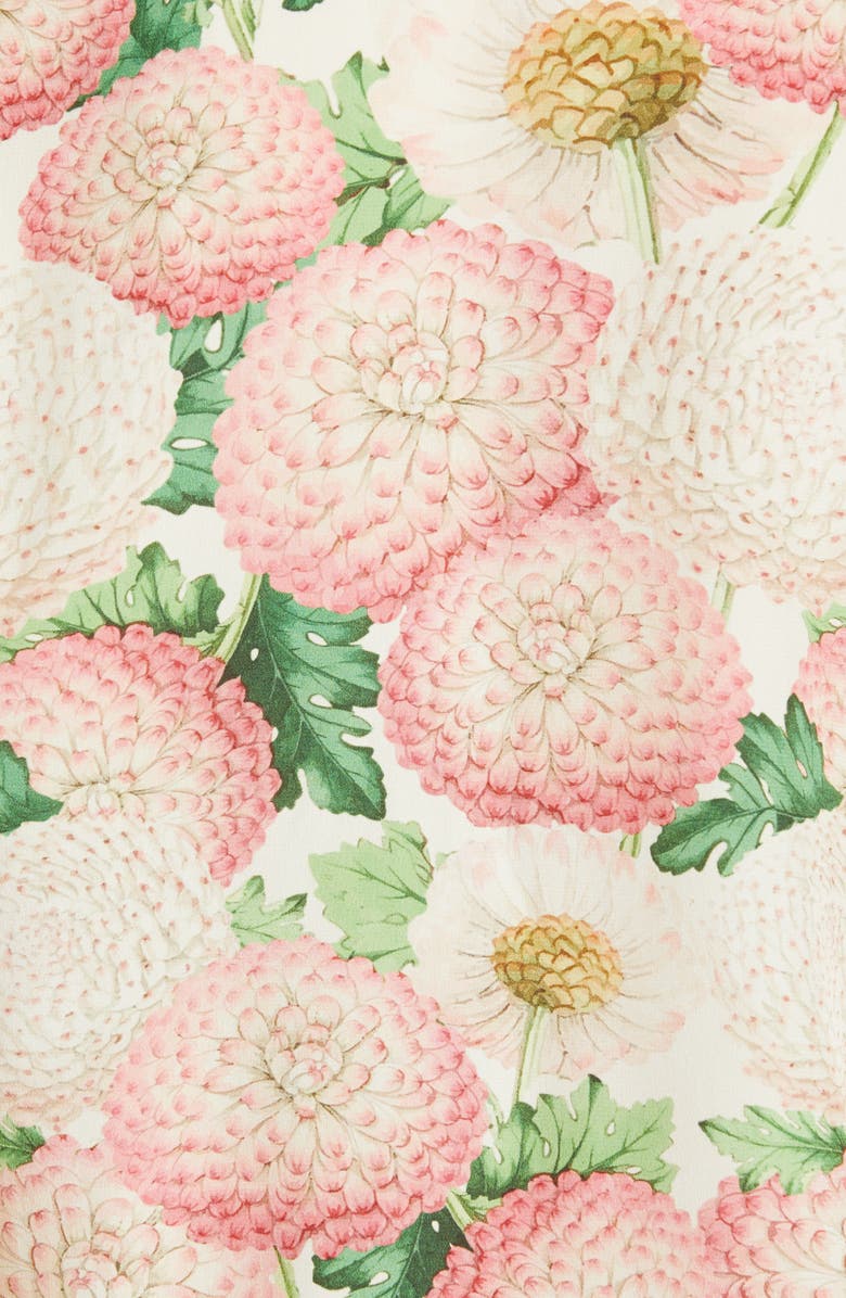 Adriana Degreas Floral Print Silk Cover-Up Blouse, Alternate, color, 