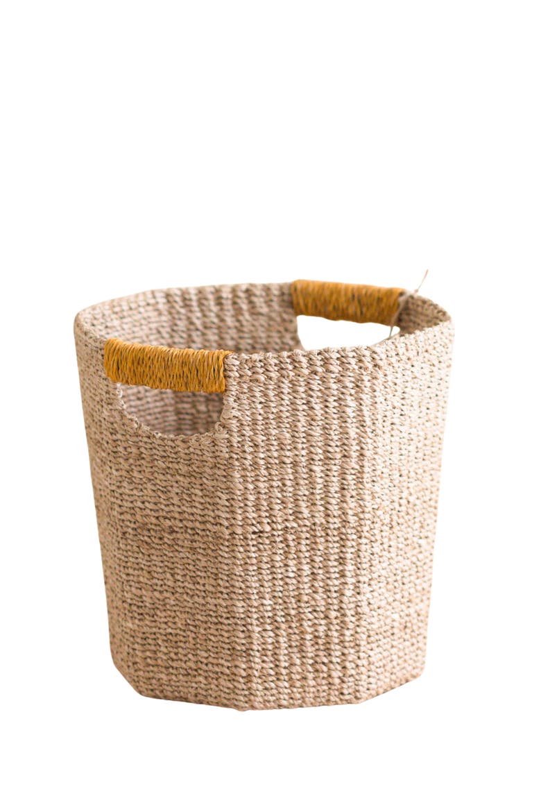 Octagon Basket, Main, color, Mustard Yellow