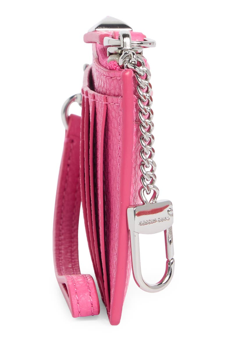 Bold SLG Top Zip Wristlet, Alternate, color, MAGENTA