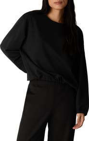 Eileen Fisher Drawstring Waist Knit Top
