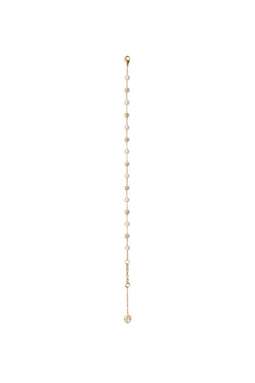 Burberry Ekd Sphere Pearl Bracelet In Gold/pearl