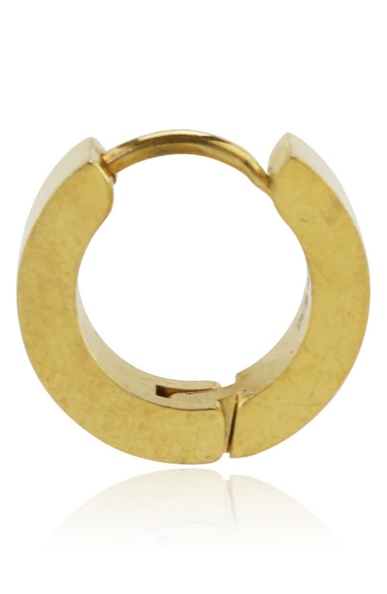REBL Round Huggie Hoop Earrings, Alternate, color, Gold