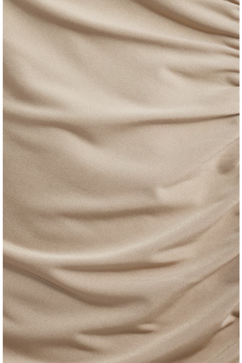 Ruched Halter Neck Midi Dress, Alternate, color, GOLD