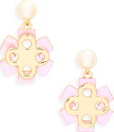 Tory Burch Forget Me Not Faux Pearl Drop Earrings