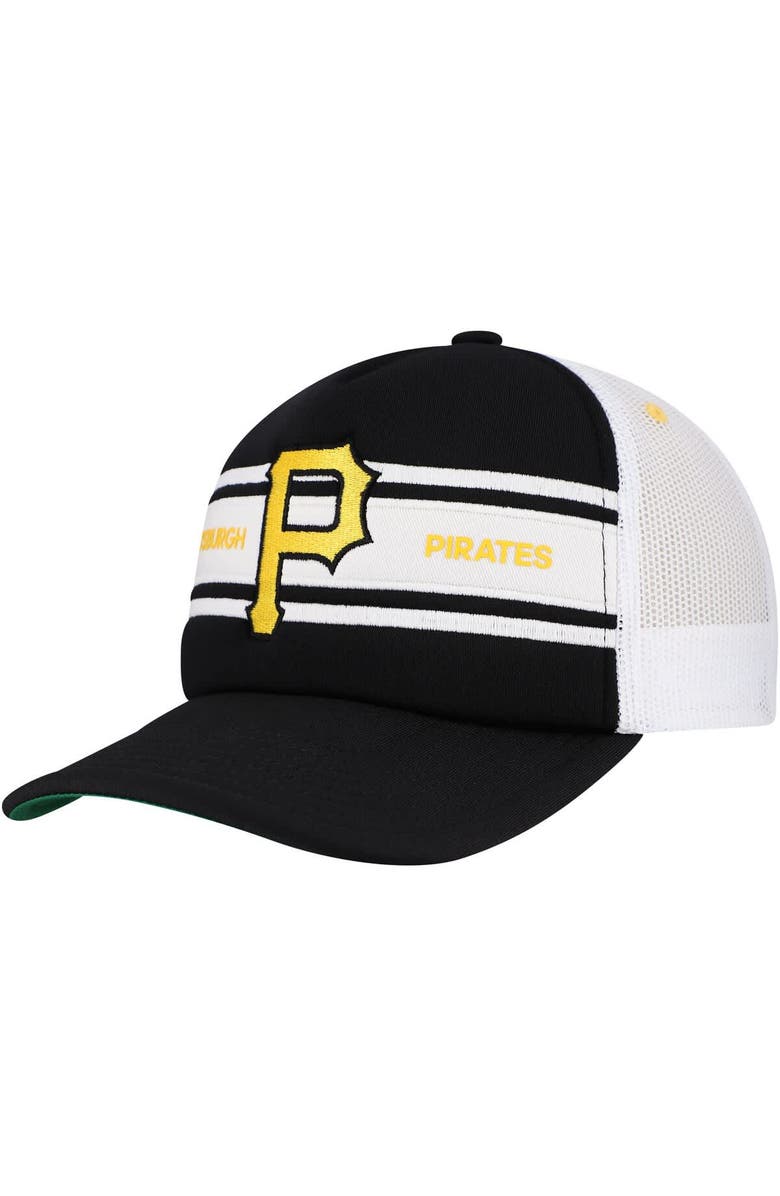 Mitchell & Ness Men's Black Pittsburgh Pirates Sideline Trucker Adjustable Hat, Main, color, Black
