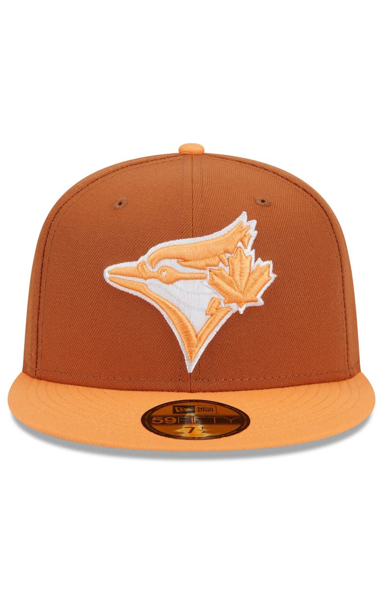 New Era Men's New Era Brown/Orange Toronto Blue Jays Spring Color Basic Two-Tone 59FIFTY Fitted Hat, Alternate, color, 
