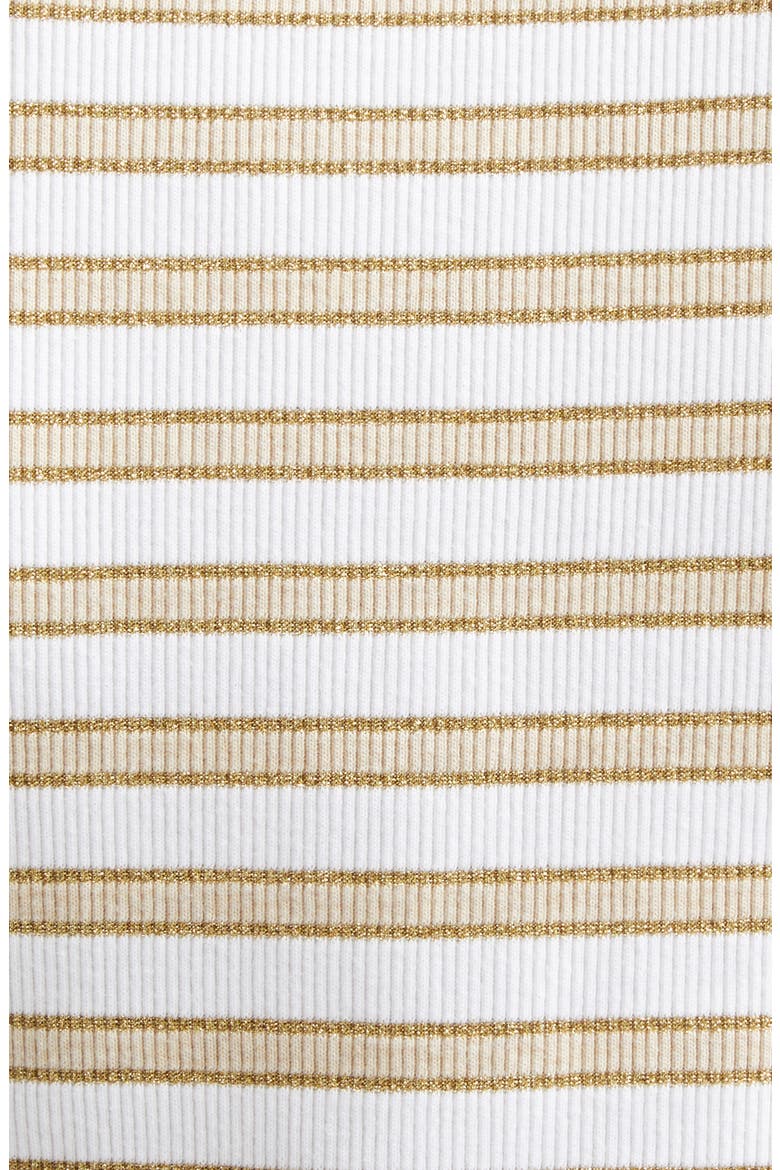 Bailey Stripe Cotton Knit Polo Dress, Alternate, color, KHAKI WHITE