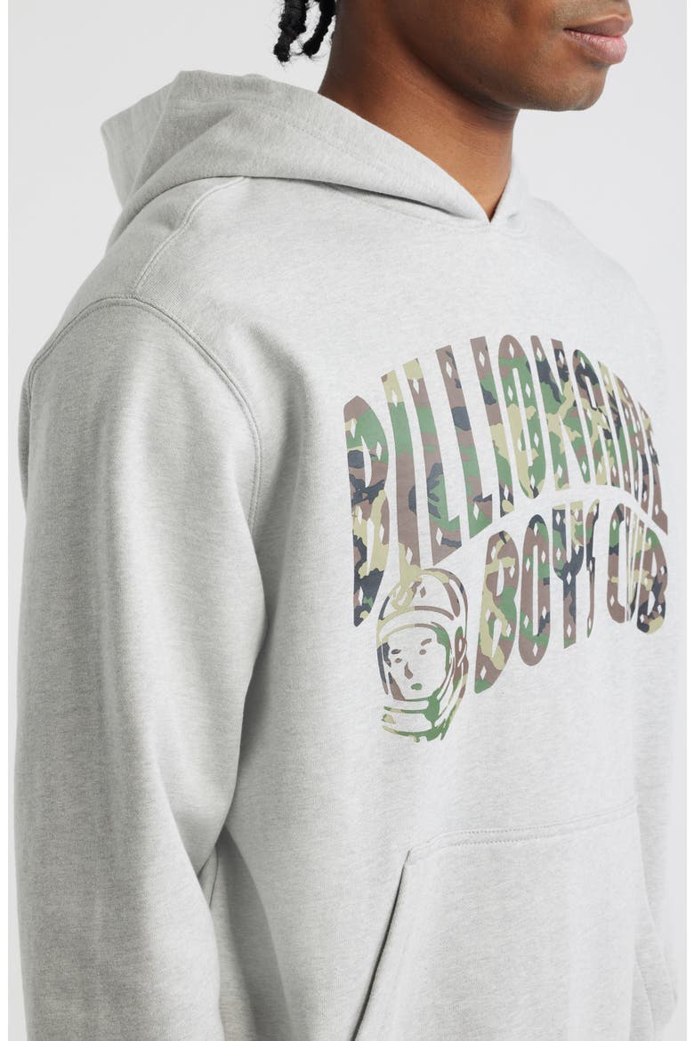 Camo Logo Graphic Hoodie, Alternate, color, HEATHER GREY