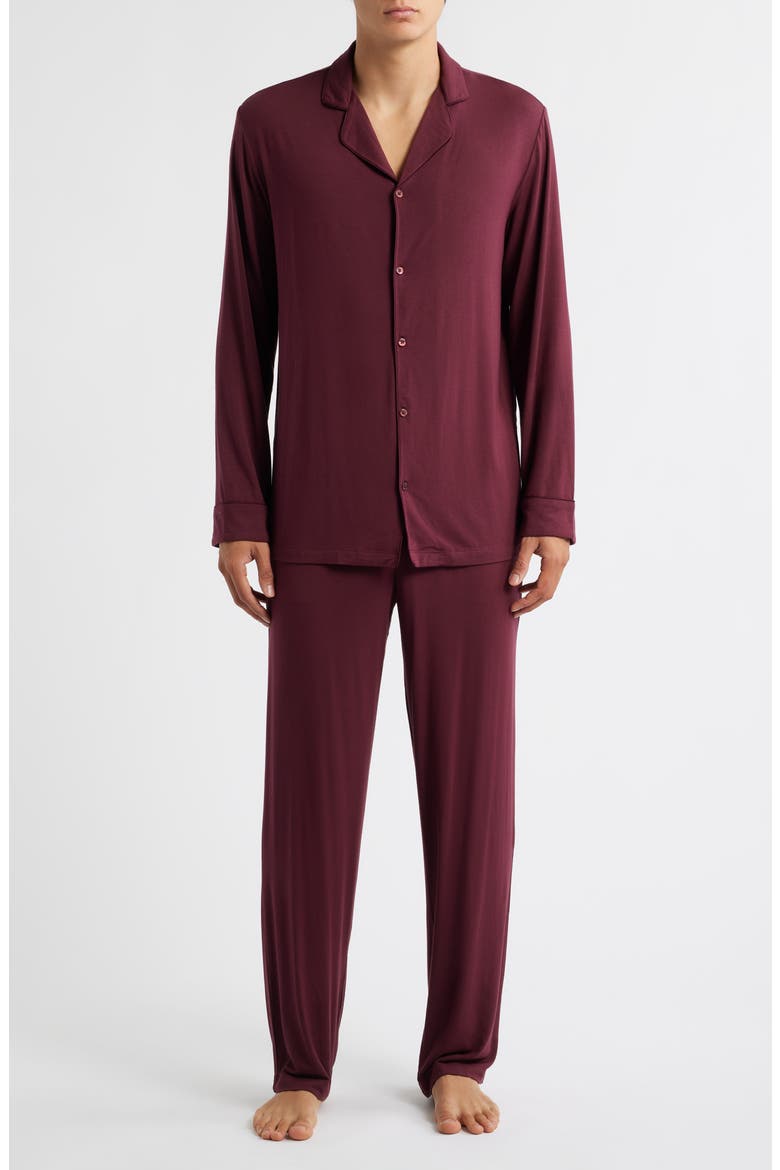 Moonlight Eco Pajamas, Main, color, BURGUNDY ROYALE
