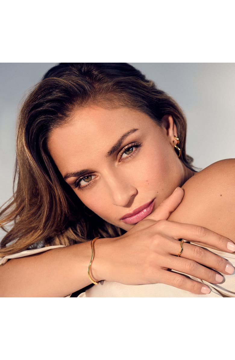 Sif Jakobs Jewellery Bangle Ellera Waves Pianura, Alternate, color, 18K Gold Plated