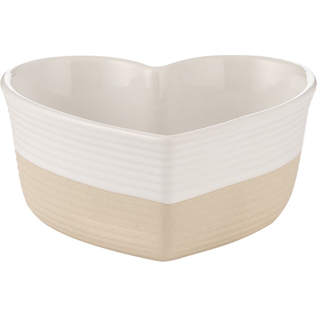 Mason Cash Rustic Charm Heart Baking Dish, 5.5" 375ml Mini Stoneware Oven Dish In Neutral