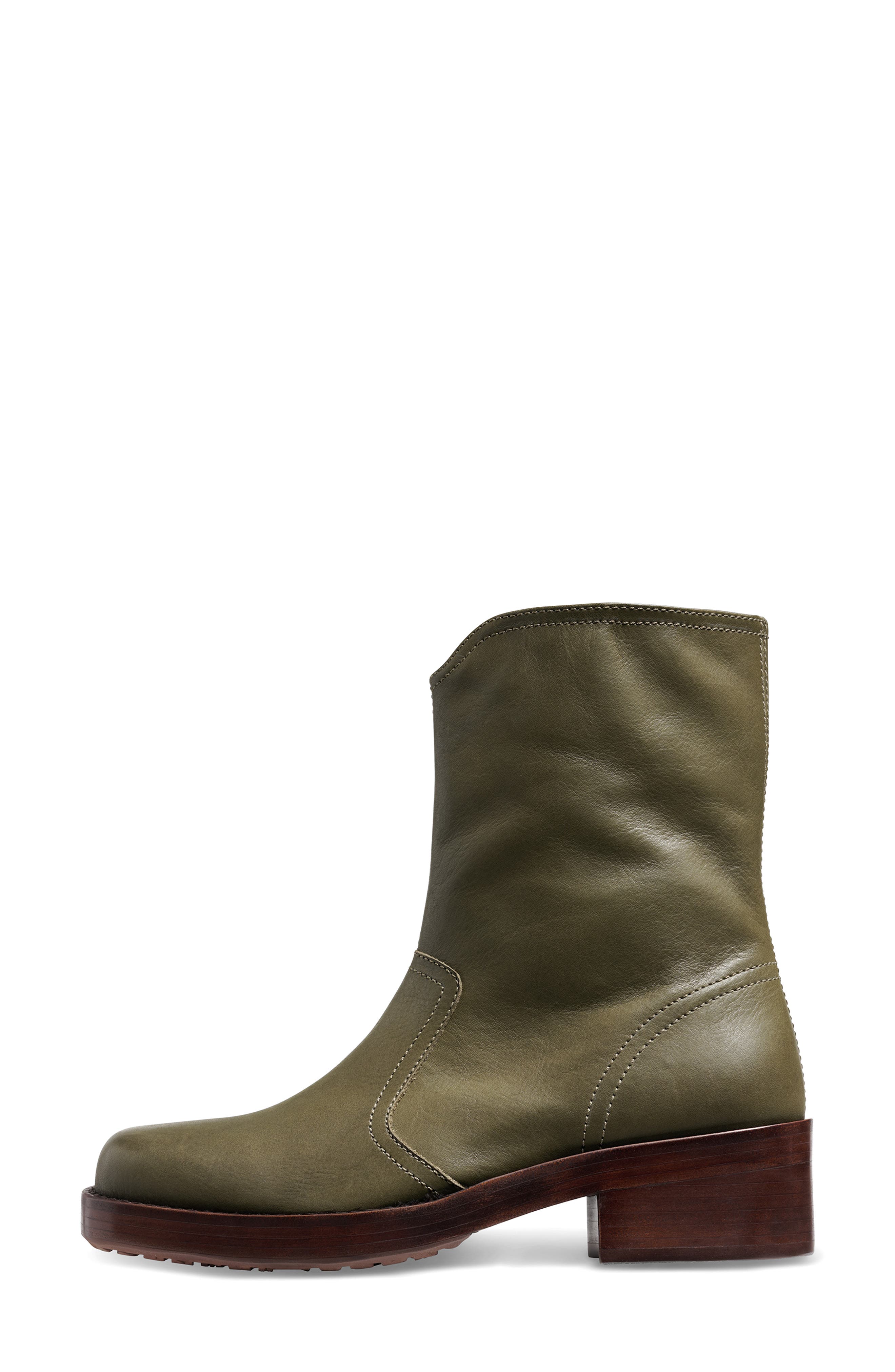 x Leanne Ford Rider Bootie, Alternate, color, OLIVE